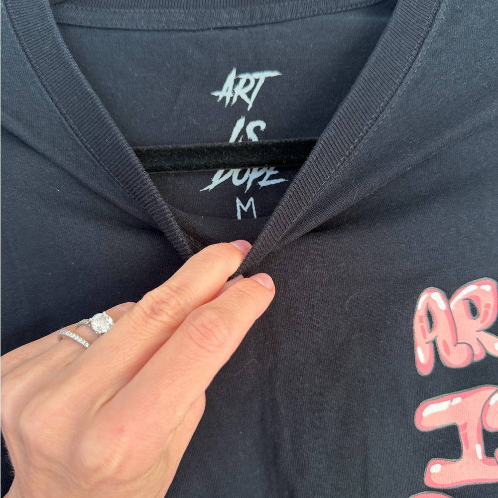 Black “Art Is Dope” Graphic Tee - Unbranded - Picture 2 of 3